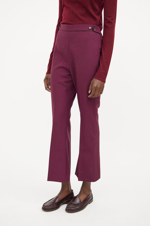 Marni Burgundy Wool Trouser