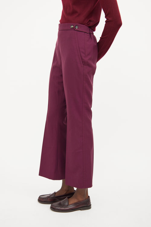 Marni Burgundy Wool Trouser