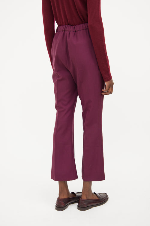 Marni Burgundy Wool Trouser