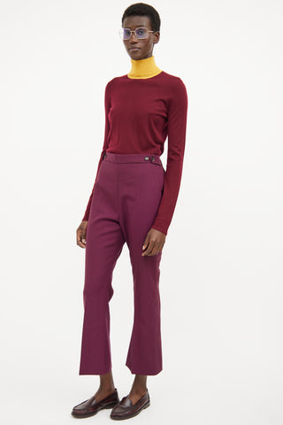 Marni Burgundy Wool Trouser