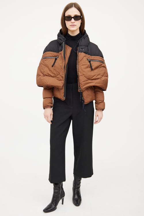 Marni 2011 Brown 
Black Down Cape Jacket