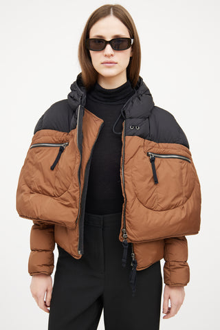 Marni 2011 Brown 
Black Down Cape Jacket