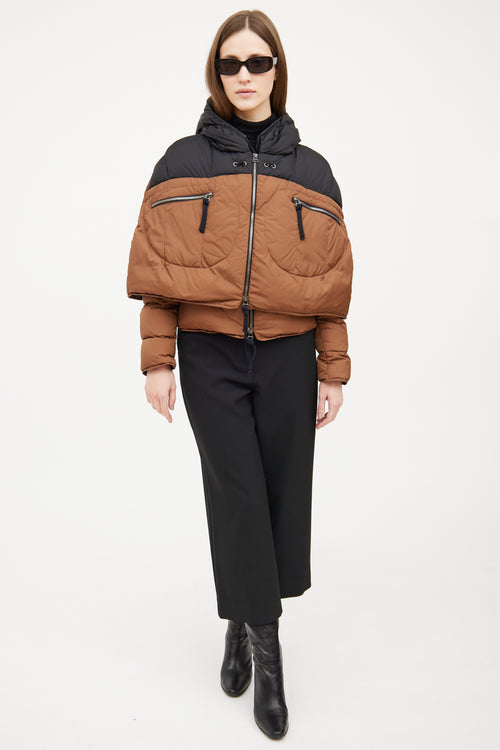 Marni 2011 Brown 
Black Down Cape Jacket