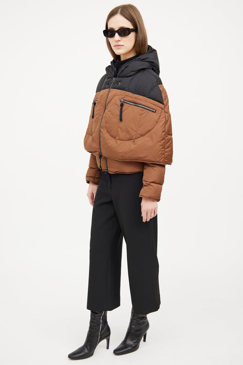 Marni 2011 Brown 
Black Down Cape Jacket