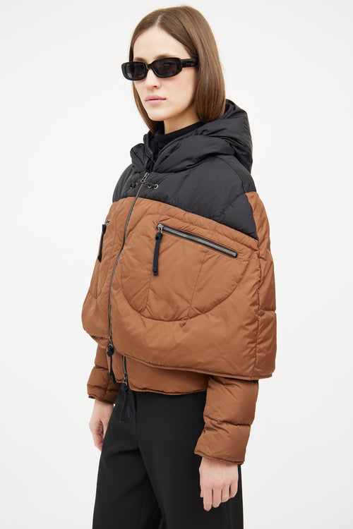 Marni 2011 Brown 
Black Down Cape Jacket