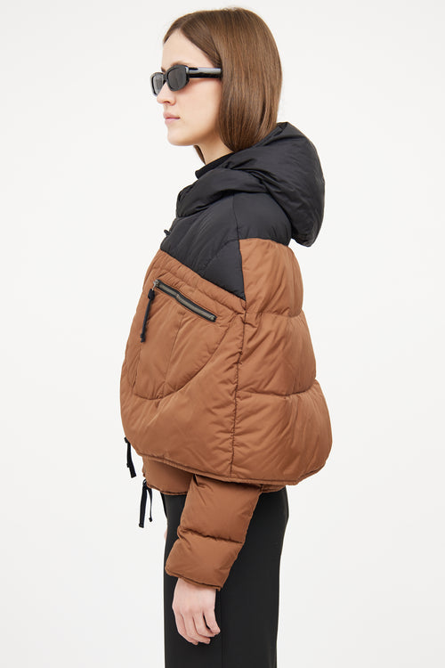 Marni 2011 Brown 
Black Down Cape Jacket