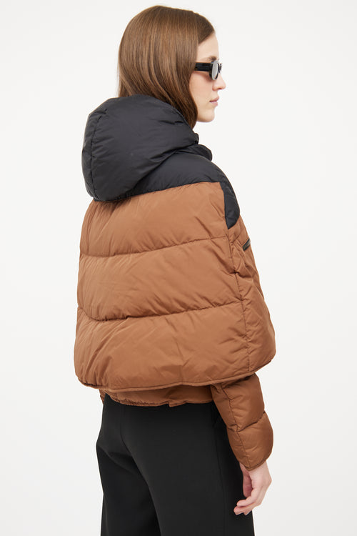 Marni 2011 Brown 
Black Down Cape Jacket