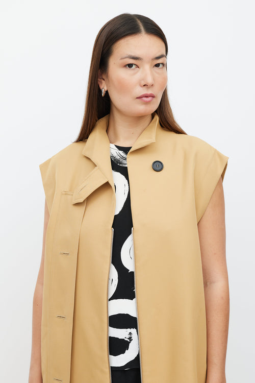 Marni Beige Modular Sleeveless Trench Coat