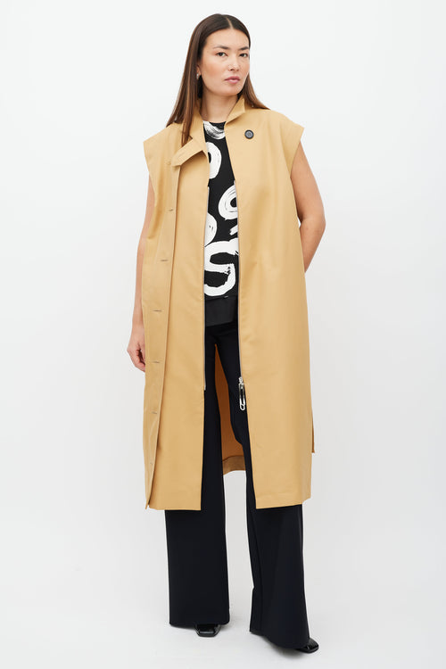 Marni Beige Modular Sleeveless Trench Coat