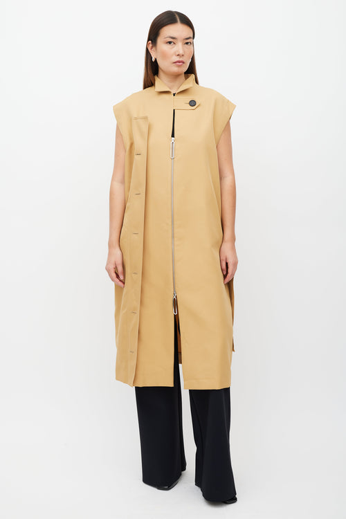 Marni Beige Modular Sleeveless Trench Coat