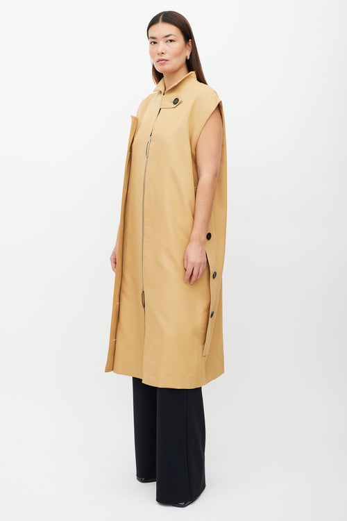 Marni Beige Modular Sleeveless Trench Coat