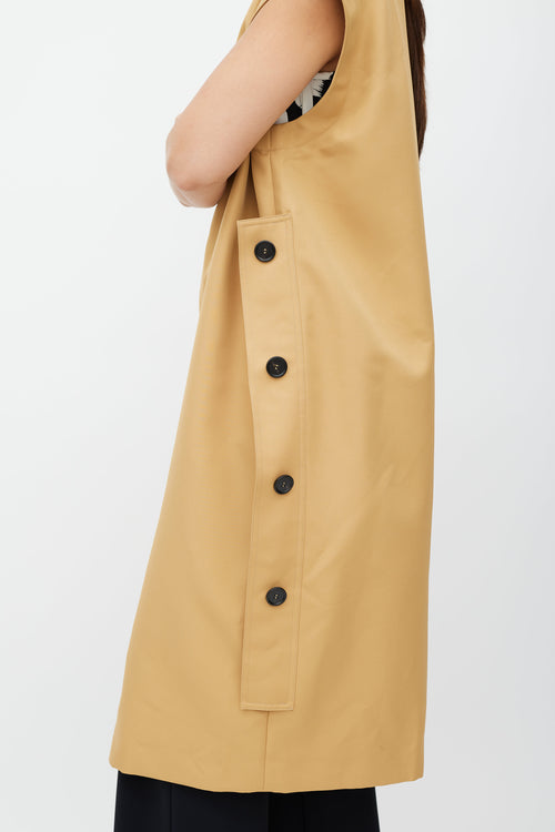 Marni Beige Modular Sleeveless Trench Coat