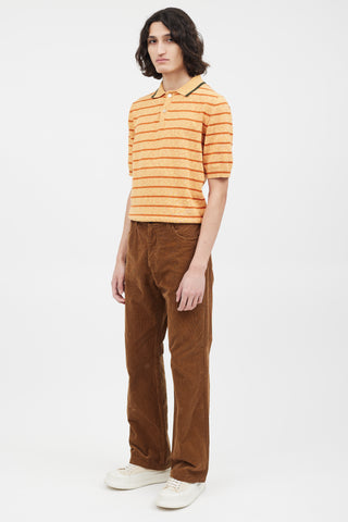 Marni Brown Straight Leg Corduroy Trouser