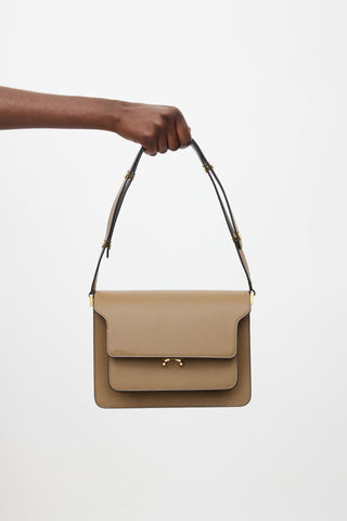 Marni Brown Trunk Crossbody Bag