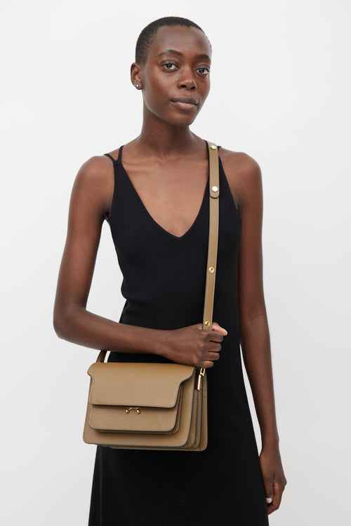 Marni Brown Trunk Crossbody Bag