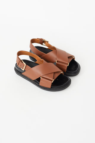 Marni Brown Fussbett Buckle Sandal