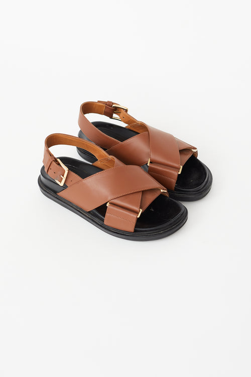 Marni Brown Fussbett Buckle Sandal