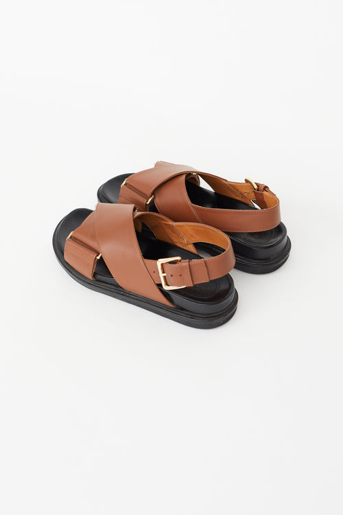 Marni Brown Fussbett Buckle Sandal