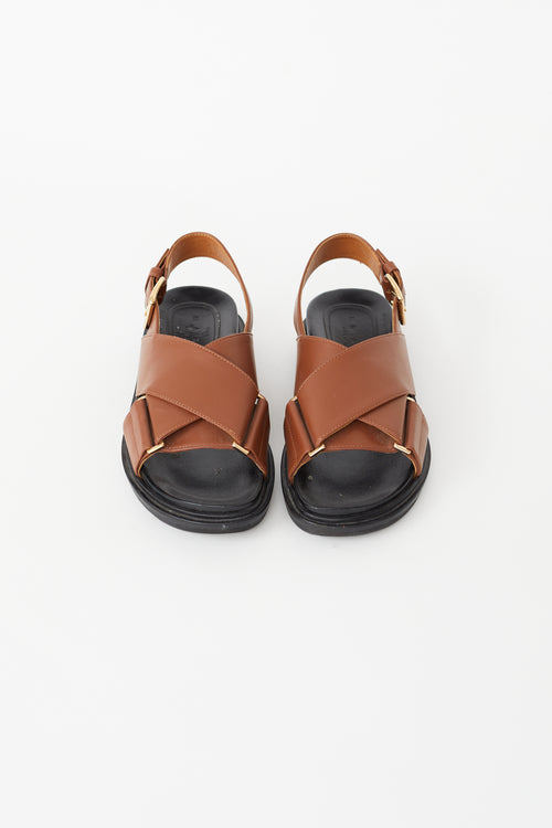 Marni Brown Fussbett Buckle Sandal