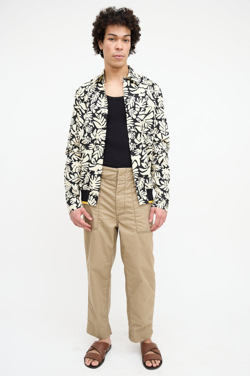 Marni Cream 
Black Printed Shirt