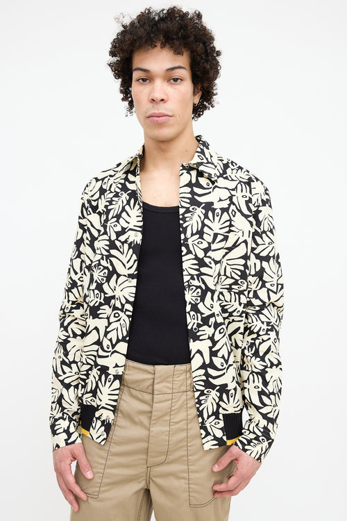 Marni Cream 
Black Printed Shirt