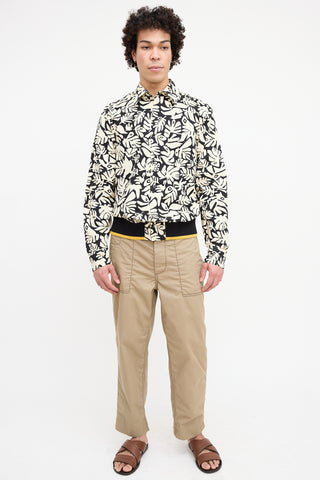 Marni Cream 
Black Printed Shirt