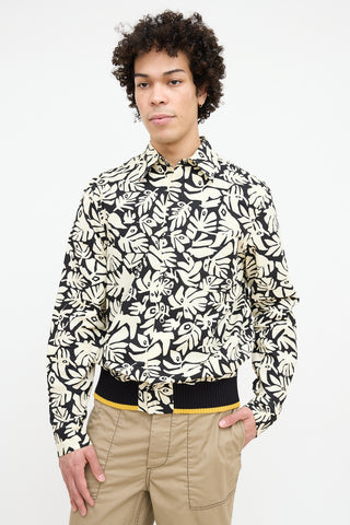 Marni Cream 
Black Printed Shirt