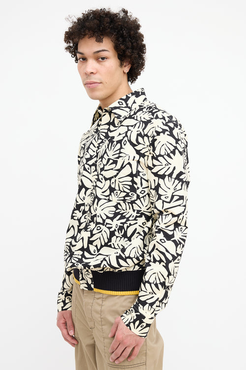 Marni Cream 
Black Printed Shirt