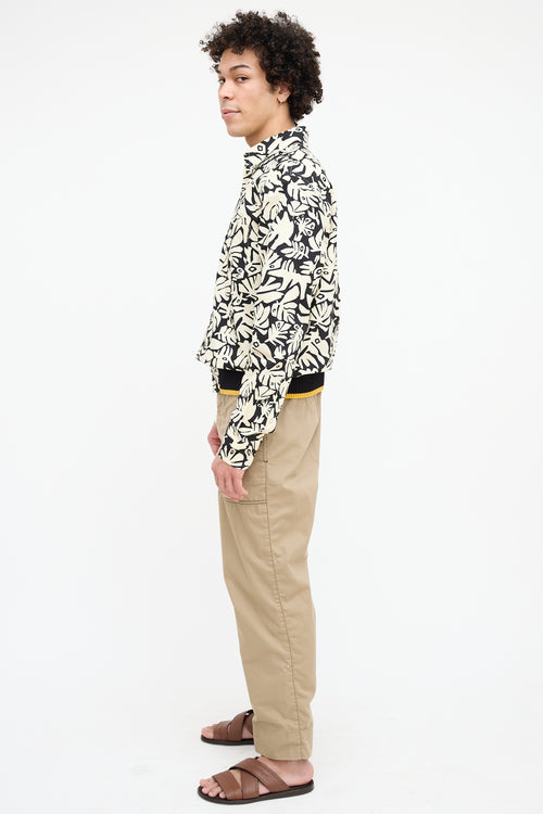 Marni Cream 
Black Printed Shirt