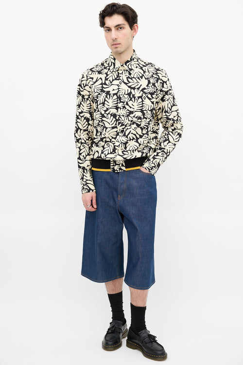 Marni Cream 
Black Printed Shirt