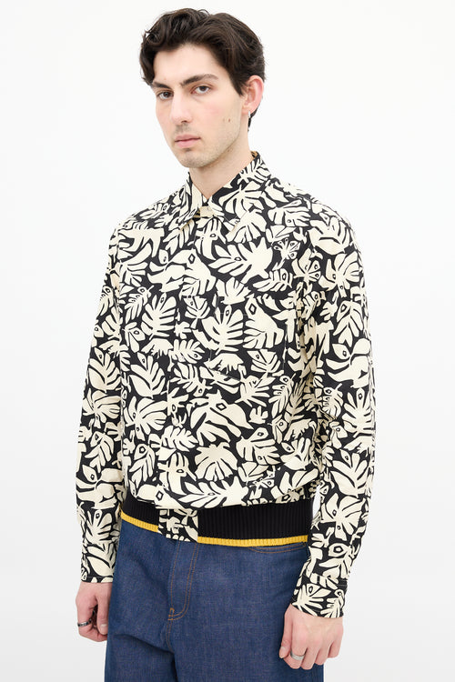 Marni Cream 
Black Printed Shirt