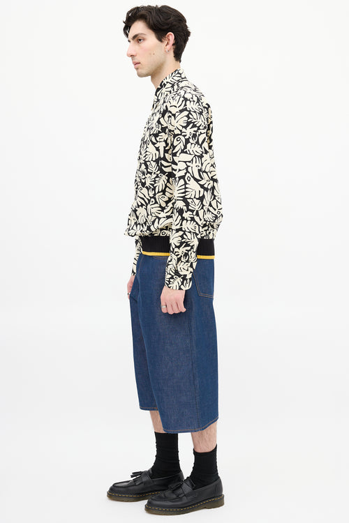 Marni Cream 
Black Printed Shirt