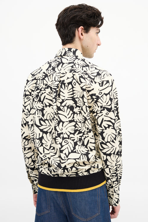 Marni Cream 
Black Printed Shirt