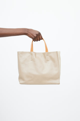 Marni Cream 
Brown Museo Leather Tote