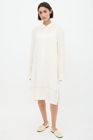 Marni Cream 
Green Shirt Dress