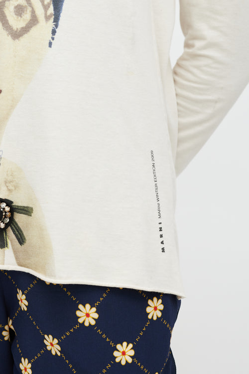 Marni Cream 
Multi Graphic Winter Edition 2009 T-Shirt