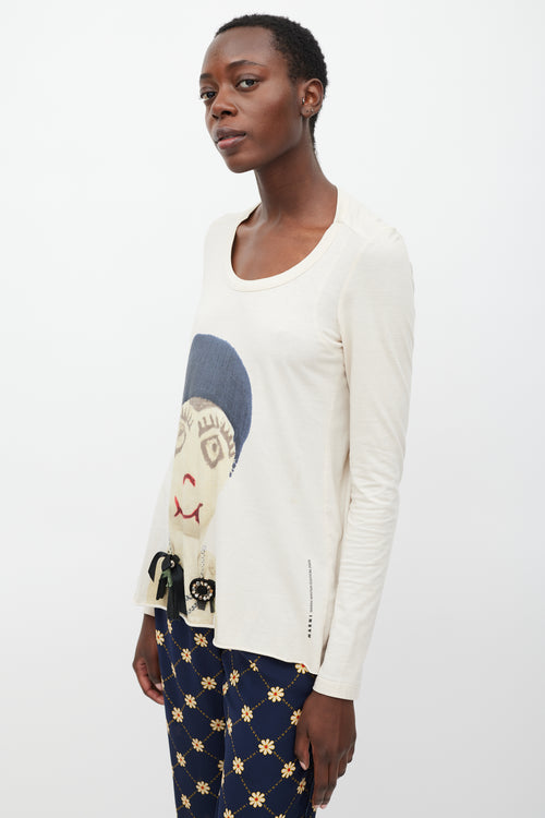 Marni Cream 
Multi Graphic Winter Edition 2009 T-Shirt