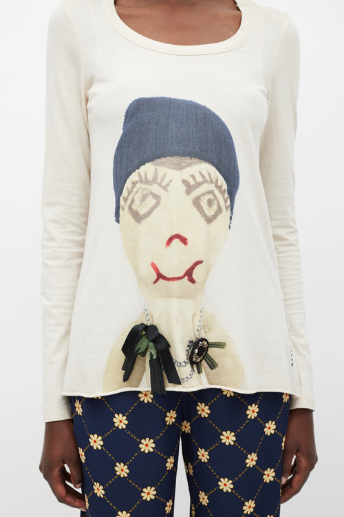 Marni Cream 
Multi Graphic Winter Edition 2009 T-Shirt