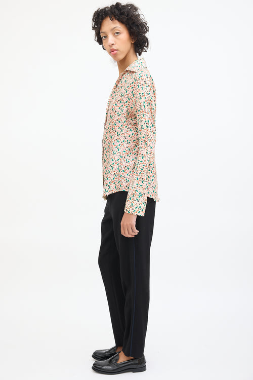 Marni Cream 
Multicolour Silk Floral Shirt