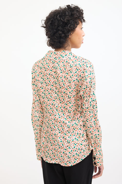 Marni Cream 
Multicolour Silk Floral Shirt