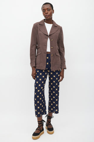 Marni Dark Brown Cotton Blazer