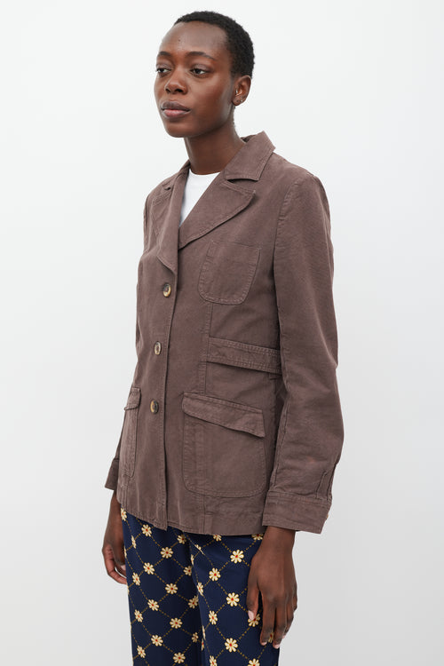 Marni Dark Brown Cotton Blazer