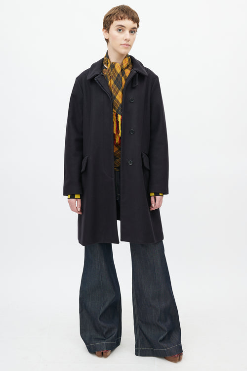 Marni Fall 2013 Black Wool Coat