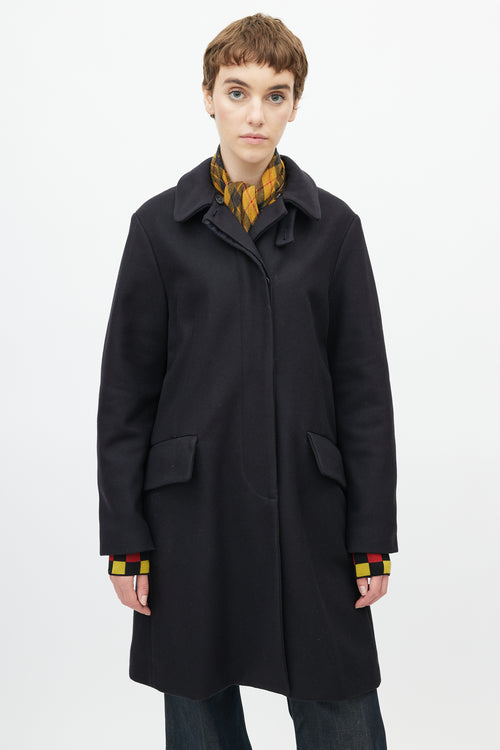 Marni Fall 2013 Black Wool Coat