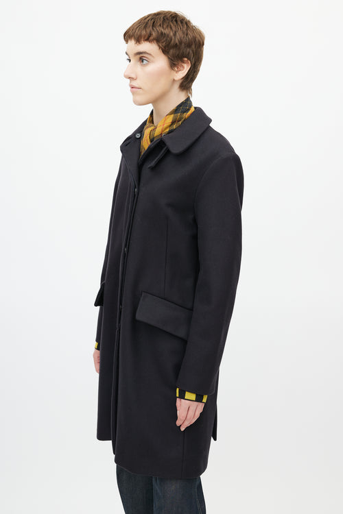 Marni Fall 2013 Black Wool Coat