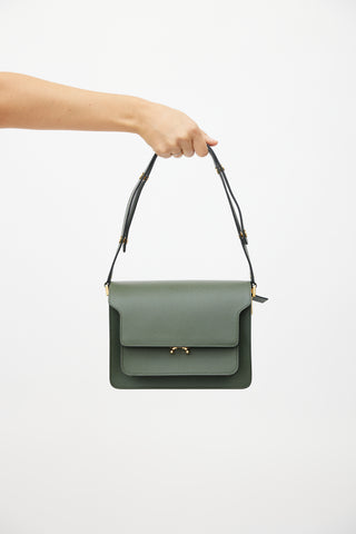 Marni Green Trunk Leather Bag