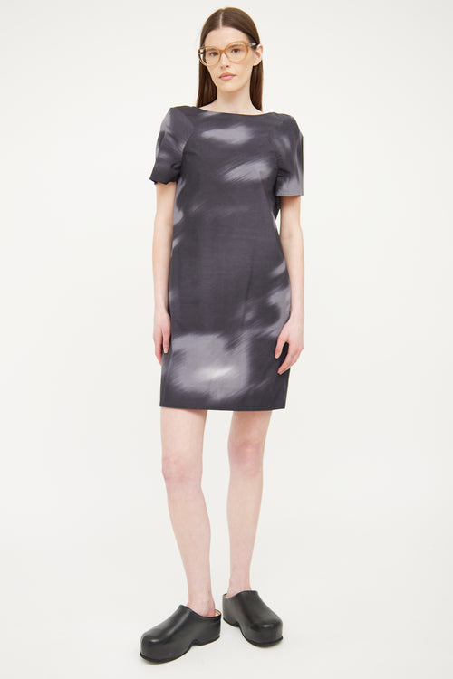 Marni Grey 
Black Print Dress