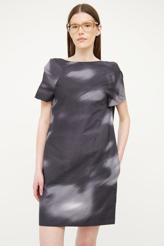 Marni Grey 
Black Print Dress