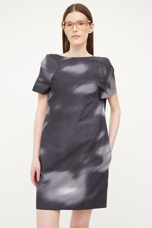 Marni Grey 
Black Print Dress