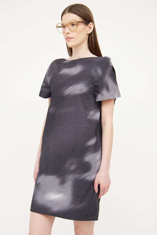 Marni Grey 
Black Print Dress